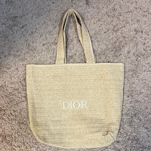 Dior Woven Cream Tote Bag